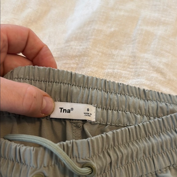 TNA Sage Green Casual Lounge Pants Elastic Waistband Soft/Thin Fabric - Picture 2 of 7